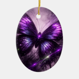 Cerámica Adorno conmemorativo de mariposa púrpura