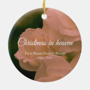 Cerámica Adorno conmemorativo de Navidad en el cielo rosa