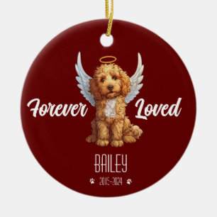 Cerámica Adorno conmemorativo personalizado de Goldendoodle