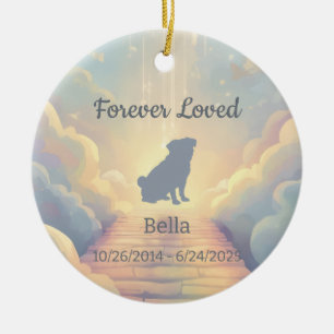 Cerámica Adorno conmemorativo personalizado Pug – Puente de
