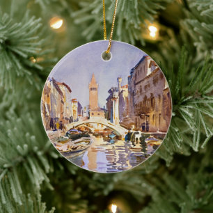 Cerámica Adorno de acuarela de Venecia de John Singer Sarge