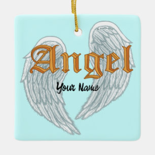 Cerámica adorno de alas de ángel