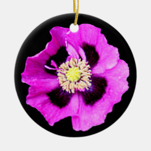 Cerámica Adorno de amapola oriental negro