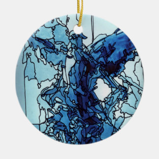 Cerámica Adorno de Ángel Azul