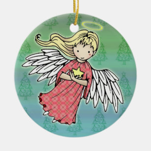 Cerámica Adorno de Angelito de Navidad