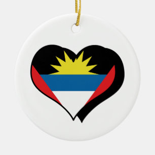 Cerámica Adorno de Antigua y Barbuda que amo