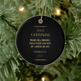 Cerámica Adorno de árbol de Navidad art déco elegante y con