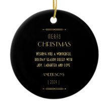 Adorno de árbol de Navidad art déco elegante y con