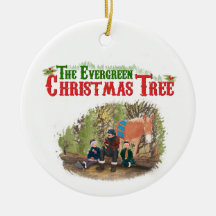 Adorno de árbol de Navidad de hoja perenne