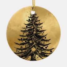 Adorno de árbol de Navidad de oro negro