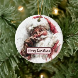 Cerámica Adorno de árbol de Navidad de Santa Claus