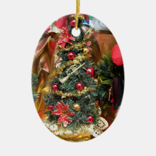 Cerámica adorno de árbol de Navidad de tienda de dulces vin