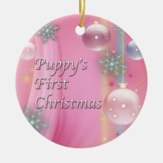 Cerámica Adorno de árbol de Navidad para perro cachorro ros