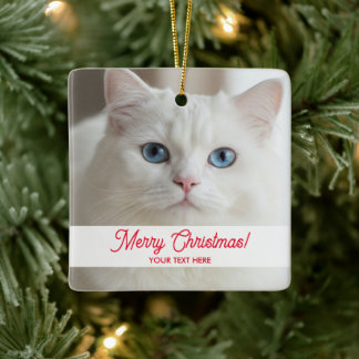 Cerámica Adorno de árbol de Navidad personalizado con image