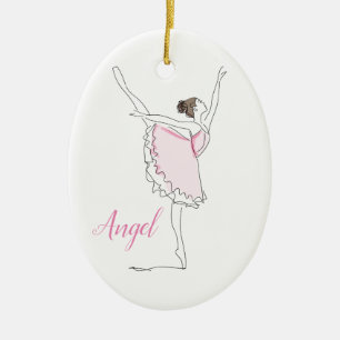 Cerámica Adorno de baile de bailarina de niñas personalizad