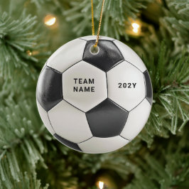 Cerámica Adorno de Balón de Fútbol | Nombre del Equipo Pers