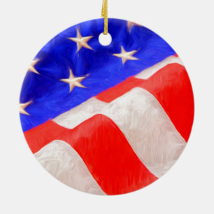 Cerámica Adorno de bandera americana
