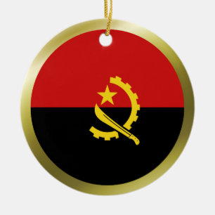 Cerámica Adorno de bandera de Angola