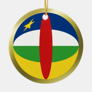 Cerámica Adorno de bandera de Centrafrique