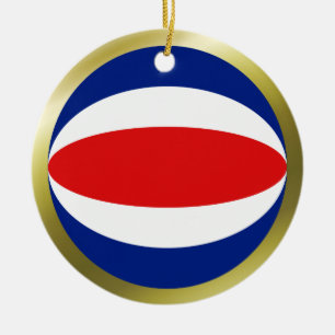 Cerámica Adorno de Bandera de Costa Rica