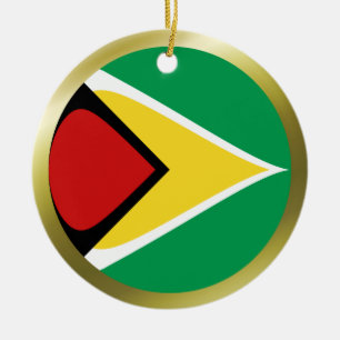 Cerámica Adorno de bandera de Guyana