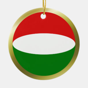 Cerámica Adorno de Bandera de Hungría