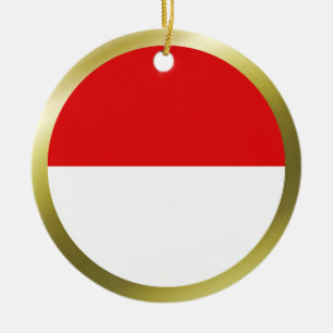 Cerámica Adorno de Bandera de Indonesia