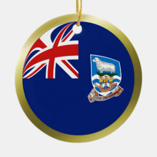 Cerámica Adorno de bandera de las Islas Malvinas