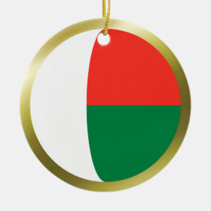 Cerámica Adorno de bandera de Madagascar