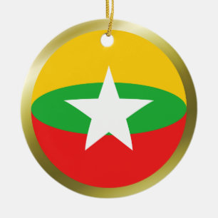 Cerámica Adorno de bandera de Myanmar