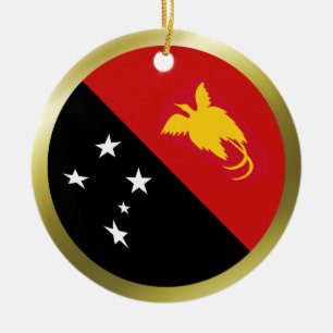Cerámica Adorno de bandera de Papua Nueva Guinea