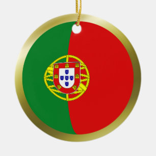 Cerámica Adorno de bandera de Portugal