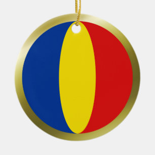 Cerámica Adorno de Bandera de Rumania