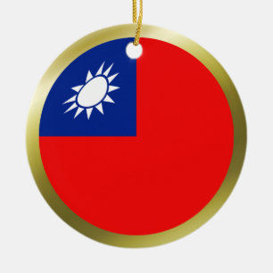 Cerámica Adorno de Bandera de Taiwán