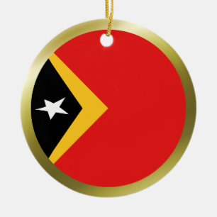 Cerámica Adorno de Bandera de Timor Oriental