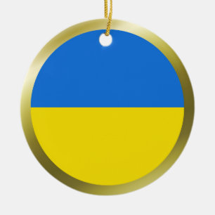 Cerámica Adorno de Bandera de Ucrania