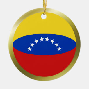 Cerámica Adorno de Bandera de Venezuela