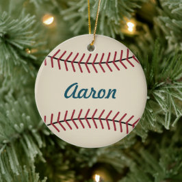 Cerámica Adorno de béisbol personalizado de Navidad