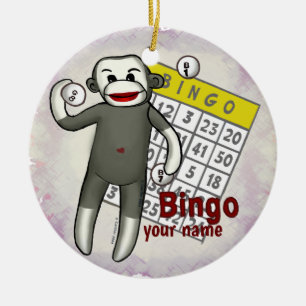 Cerámica Adorno de Bingo de Mono de Calcetín