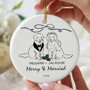Cerámica Adorno de boda de Golden Retriever