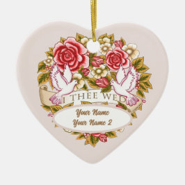 Cerámica Adorno de boda personalizado Yo te Desposo