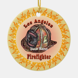 Cerámica Adorno de bombero de Los Ángeles
