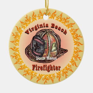 Cerámica Adorno de bombero de Virginia Beach