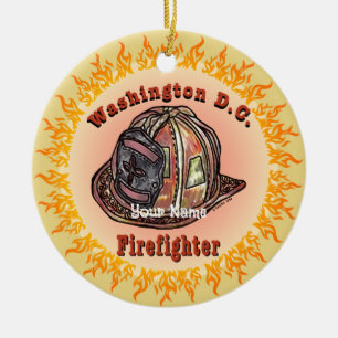 Cerámica Adorno de bombero de Washington D.C.