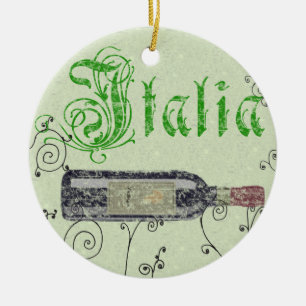 Cerámica Adorno de botella de vino Italia