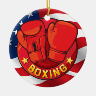 Cerámica Adorno de Boxeo USA