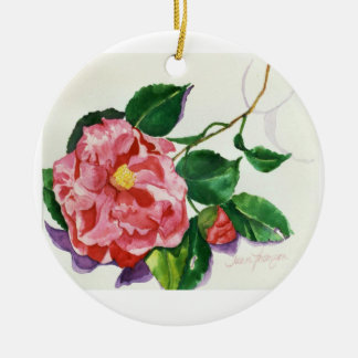 Cerámica Adorno de Camelia Roja