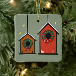 Cerámica Adorno de Casitas de Navidad - Minimalismo Acogedo