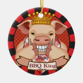 Cerámica Adorno de cerdo rey BBQ