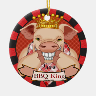 Cerámica Adorno de cerdo rey de la barbacoa